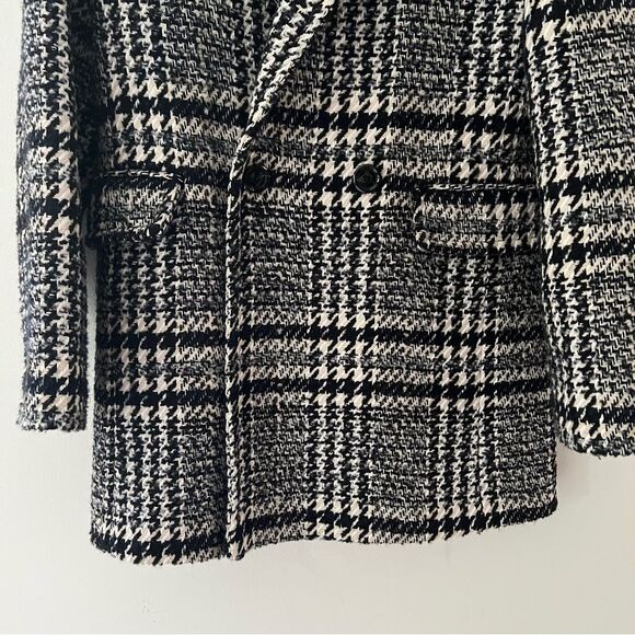 Mango Tweed Jacket Double Breasted Coat Size XXS MNG Classic Old Money - Picture 4 of 10